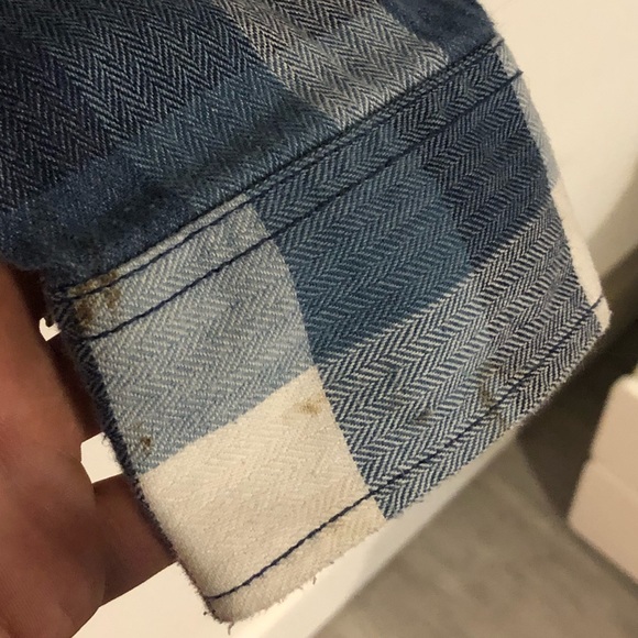 Vans Off The Wall LG Mens Blue Checkered Flannel - Picture 5 of 5